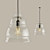 Elegant Glass Ceiling Lamps 3D model small image 3