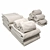 Modern Towel Set with Sleek Holder 3D model small image 2