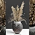 Vintage Vase with Dry Plants 3D model small image 1