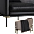 Luxury Fil Noir Leather Armchair 3D model small image 2