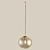 Modern Metal Ceiling Lamp 3D model small image 3