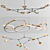 Contemporary Drop Disc Chandelier: Lohja Collection 3D model small image 1