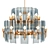 Elegant Glass Chandelier 3D model small image 1