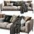 Modern Flexform Romeo Sofa 3D model small image 1