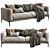 Modern Flexform Romeo Sofa 3D model small image 2