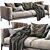 Modern Flexform Romeo Sofa 3D model small image 3