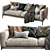 Modern Flexform Romeo Sofa 3D model small image 4