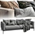 Modern Flexform Romeo Sofa 3D model small image 5