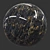 Elegant Black Gold Marble 3D model small image 1