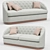 Stylish Wedyan Sofa: Unwrapped, Retopologized, and Meshsmooth-Enhanced! 3D model small image 1