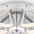 Eurosvet LED Chrome Ceiling Chandelier 3D model small image 3