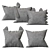 H&M Kids Cushions Set of 5 3D model small image 2