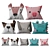 H&M Kids Cushions Set of 5 3D model small image 3