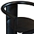 Contemporary Black Chair with Brass Accents 3D model small image 2