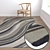 Luxury Carpet Set: 3 High-Quality Textured Rugs 3D model small image 5