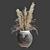Dry Plant Bouquet in Vintage Vase 3D model small image 1