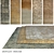 Dovlet House Carpets Set - Unique 5-Piece Collection (Part 529) 3D model small image 1