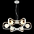 Chandelier MAYTONI  Elegant White/Gold Metal and Glass Fixture 3D model small image 2