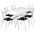 Modern Minimalist Kipos Table & Chair 3D model small image 2