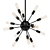 Sleek Industrial Sputnik Chandelier 3D model small image 1