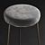 Luxurious Atlantis Velvet Bar Stool 3D model small image 4