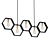 Elegant Geometric Candle Chandelier 3D model small image 1