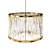 Elegant Crystal Ceiling Light 3D model small image 3