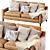 Elegant Beverly Upholstered Sofa 3D model small image 1