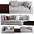 Sophisticated Minotti Blazer Sofa 3D model small image 1