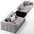 Sophisticated Minotti Blazer Sofa 3D model small image 4