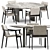 Sleek and Stylish: FYNN Chair & LINHA Dining Table 3D model small image 1