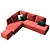 Veneto Gabriel Corner Sofa 3D model small image 3