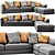 Sleek B&B Italia Richard Sectional: Versatile and Stylish 3D model small image 1