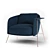 Saba Kepi Armchair: Modern Elegance 3D model small image 2