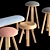 BuzziMilk: Rustic-Chic Stool Collection 3D model small image 2