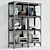 FJELLBO Black Shelf - Stylish and Functional Storage Solution 3D model small image 5