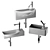 Contemporary Wash Basin Set 3D model small image 5