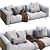 Modern Living Divani Rodwood Sofa 3D model small image 2