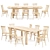 Sleek and extendable dining set: Tressia chair and Isbel table 3D model small image 1