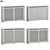 Stylish Radiator Screen Set 3D model small image 1