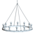 Elegant Wood Chandelier by Crate & Barrel 3D model small image 3