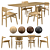 NORR11 Dining Set: OKU Table with Buffalo, Elefant, and NY11 Chairs 3D model small image 1