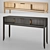 Elegant City Console: Dark & Light Oak 3D model small image 5