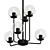 Elegant Pendant Lamp with 6 Bulbs 3D model small image 1