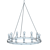 Crate & Barrel Geoffrey 36" Wood Chandelier 3D model small image 2