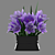 Spring Splendor: Crocus Bouquet in Vase 3D model small image 3