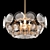  Modern Glass Disc Chandelier 3D model small image 1