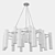 Midcentury Chandelier w/ IKE Tunnel Shades 3D model small image 2