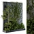Verdant Oasis: Outdoor Ivy Green Wall 3D model small image 2