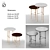 Elegant Eva Side Table - Walnut, Marble & Gold 3D model small image 4